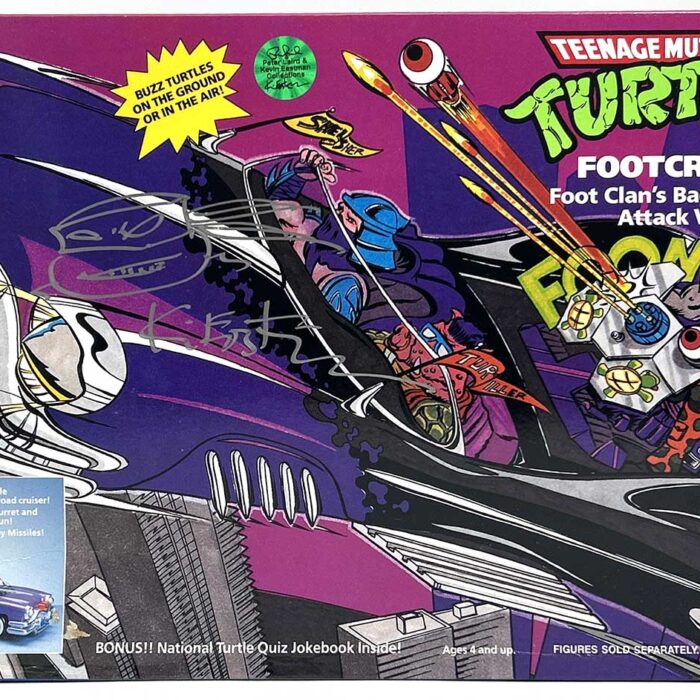1989 Footcruiser (Factory Sealed) with Eastman and Laird Hologram COA AND Signed with Remarque by Kevin Eastman