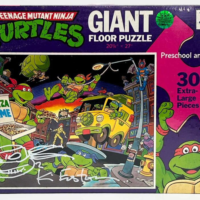 1989 Giant Puzzle (Factory Sealed) with Eastman and Laird COA AND Signed with Remarque by Kevin Eastman