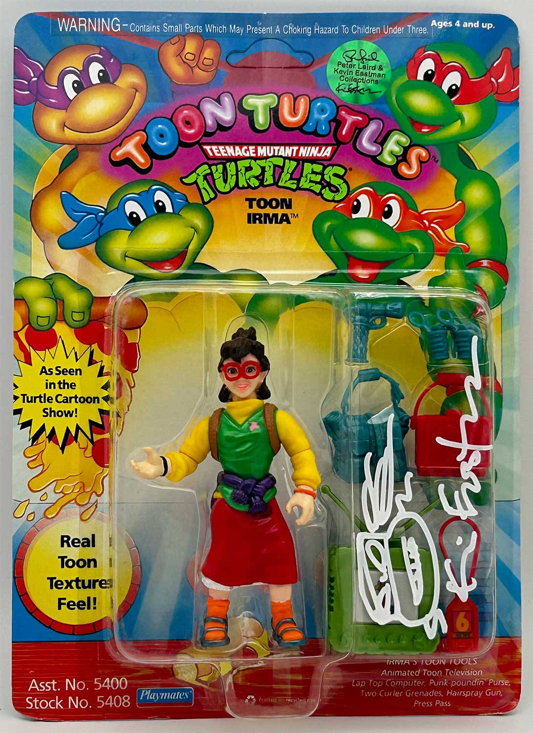 1992 Playmates Toon Irma Signed with Headsketch Remarque and Hologram Label of Provenance