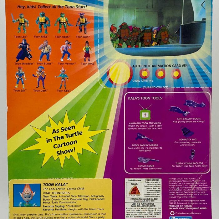 1992 Playmates Toon Dask Signed with Headsketch Remarque and Hologram Label of Provenance