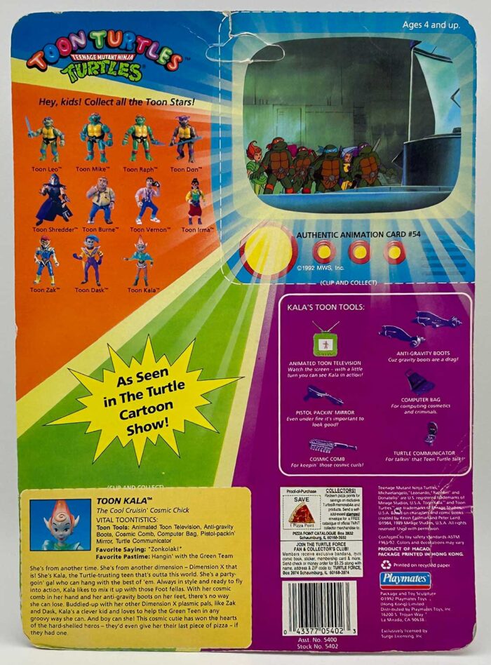 1992 Playmates Toon Dask Signed with Headsketch Remarque and Hologram Label of Provenance