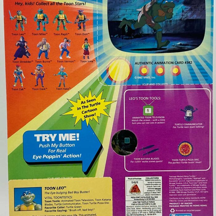 1992 Playmates Toon Leo Signed with Headsketch Remarque and Hologram Label of Provenance