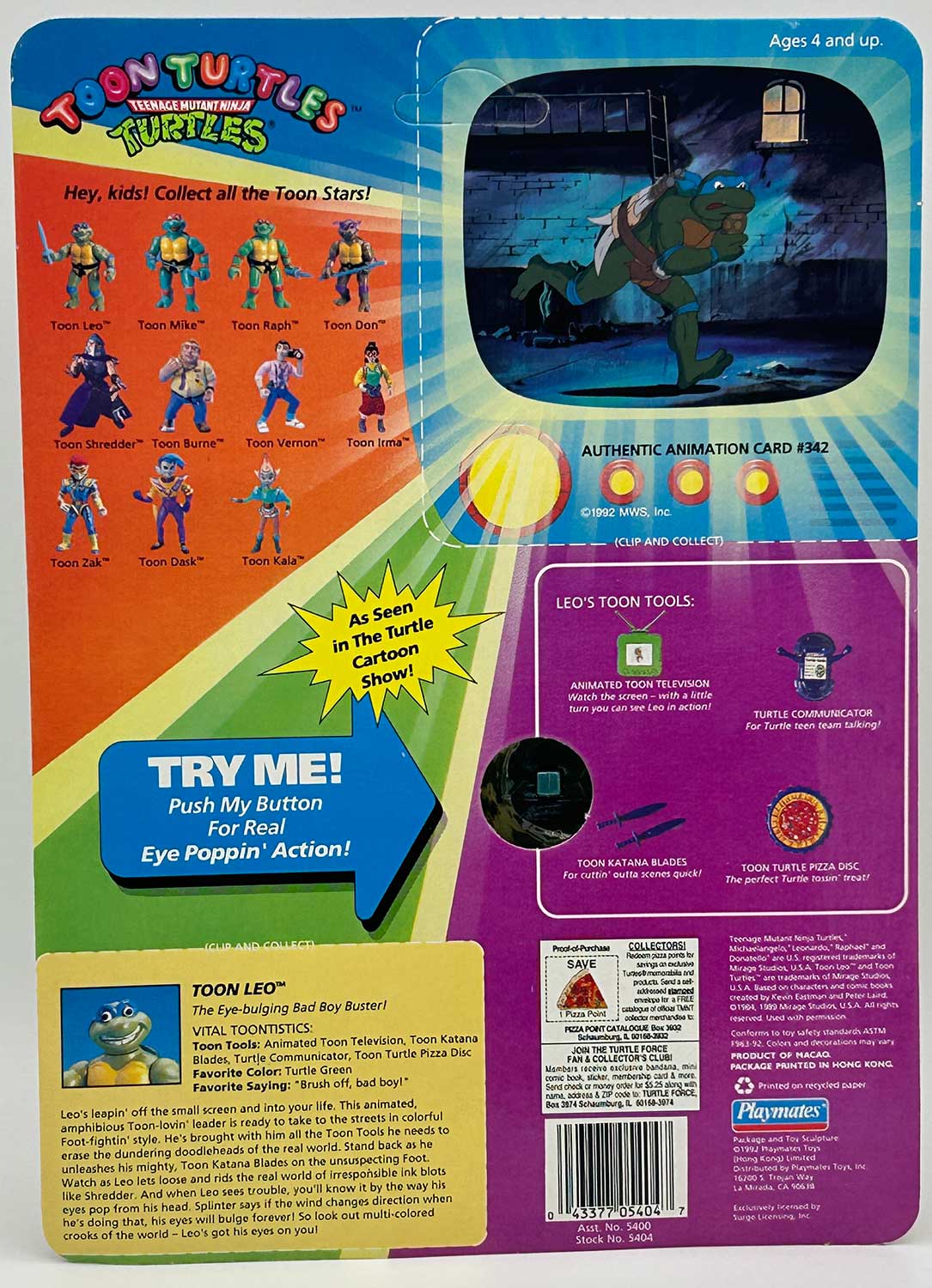 1992 Playmates Toon Leo Signed with Headsketch Remarque and Hologram Label of Provenance - Image 2