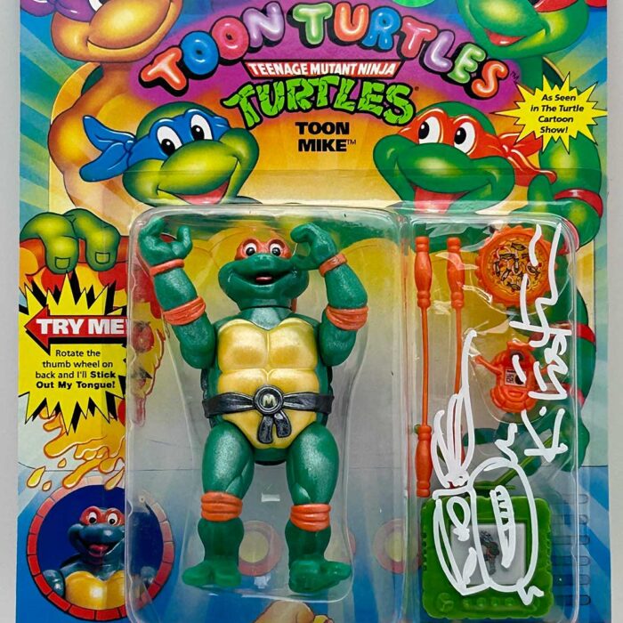 1992 Playmates Toon Mike Signed with Headsketch Remarque and Hologram Label of Provenance