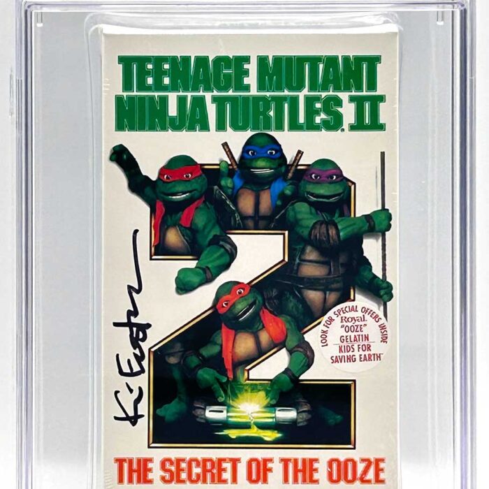 TMNT Movie 2: The Secret of the Ooze  1991 VHS CGC Pedigree Grade 9.9 Signed
