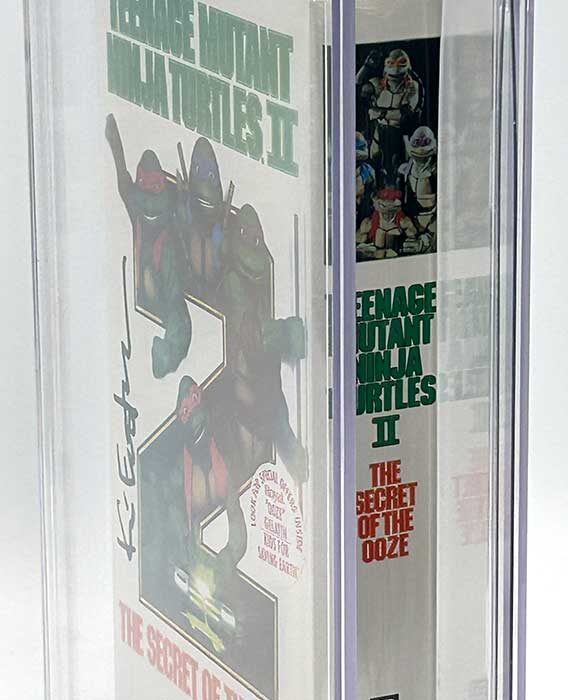 TMNT Movie 2: The Secret of the Ooze  1991 VHS CGC Pedigree Grade 9.9 Signed