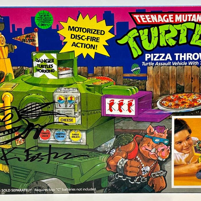 1989 Pizza Thrower (Factory Sealed) with Eastman and Laird COA AND Signed with Remarque by Kevin Eastman