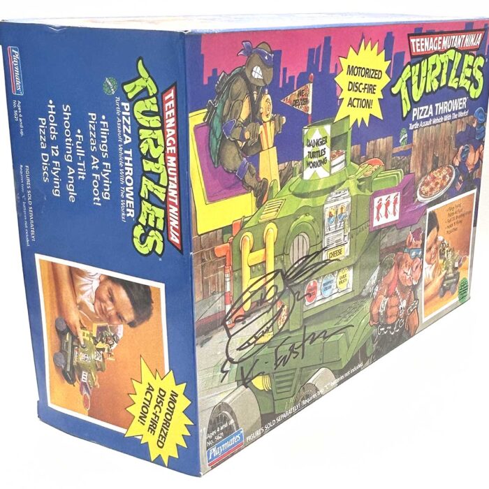 1989 Pizza Thrower (Factory Sealed) with Eastman and Laird Hologram COA AND Signed with Remarque by Kevin Eastman