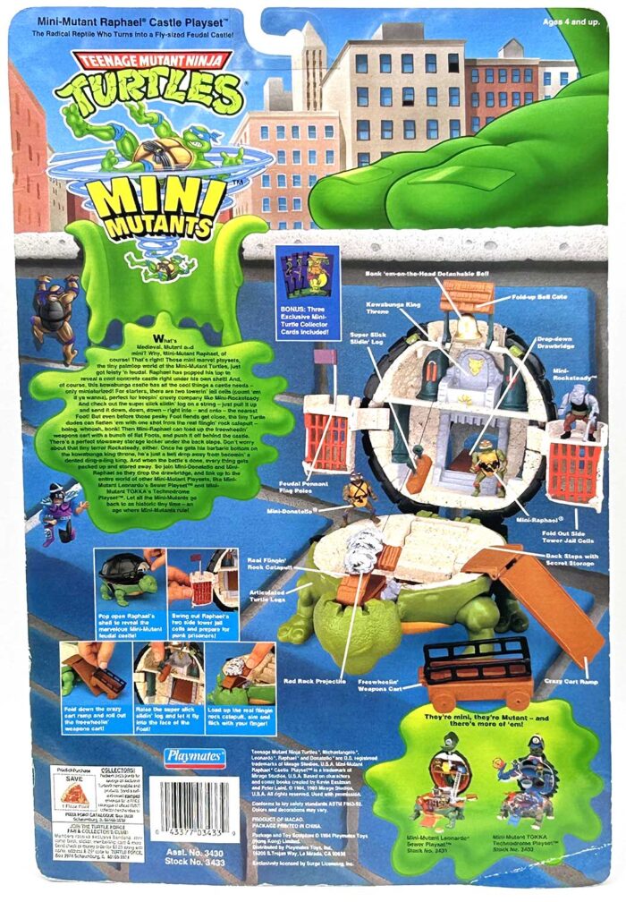 1994 Mini-Mutant Raphael Castle Playset (Factory Sealed) with Eastman and Laird COA Label – With Signature and Remarque