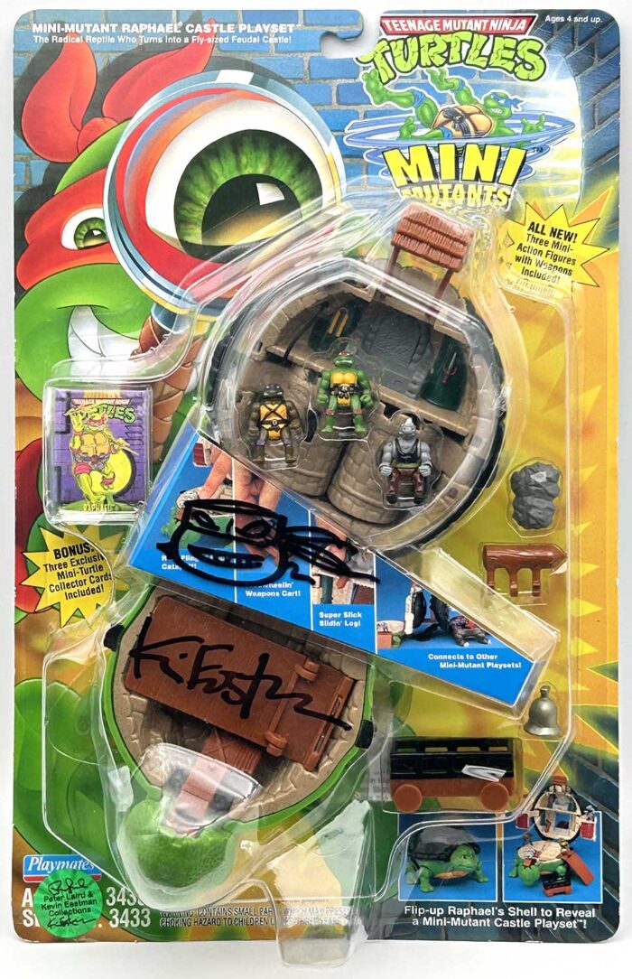 1994 Mini-Mutant Raphael Castle Playset (Factory Sealed) with Eastman and Laird COA Label – With Signature and Remarque
