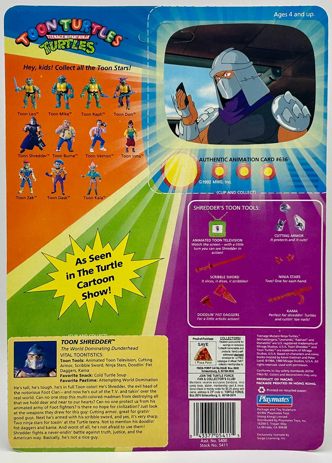 1992 Playmates Toon Shredder - Image 2