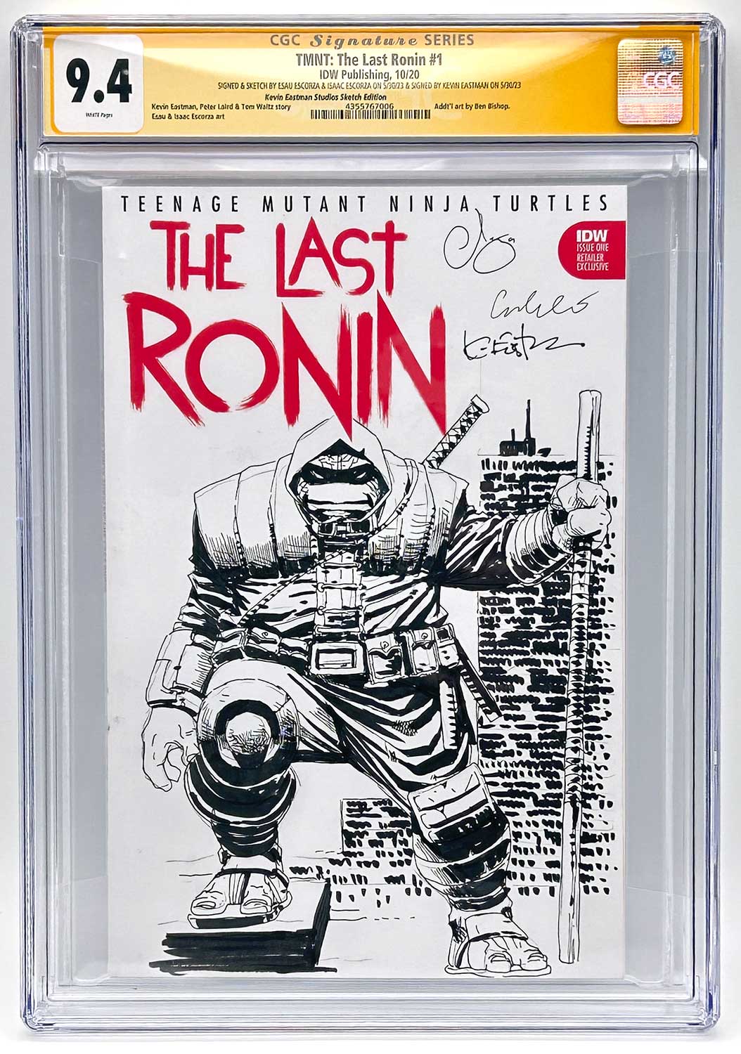 Teenage Mutant Ninja Turtles The Last Ronin #1 KESI Sketch Edition CGC 9.4 Sketched