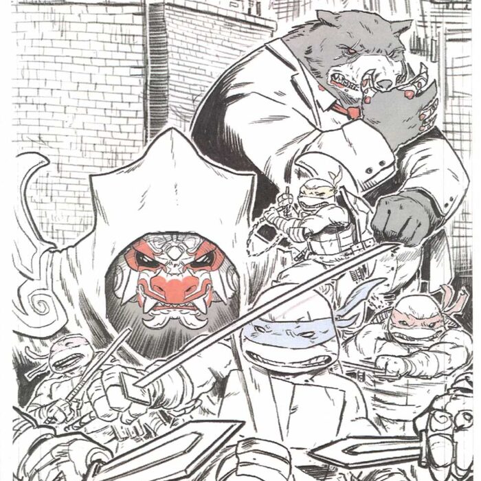 Stunning 2025 Original Cover Art –  TMNT VI Issue 14 Kevin Eastman Cover featuring all 4 TMNT