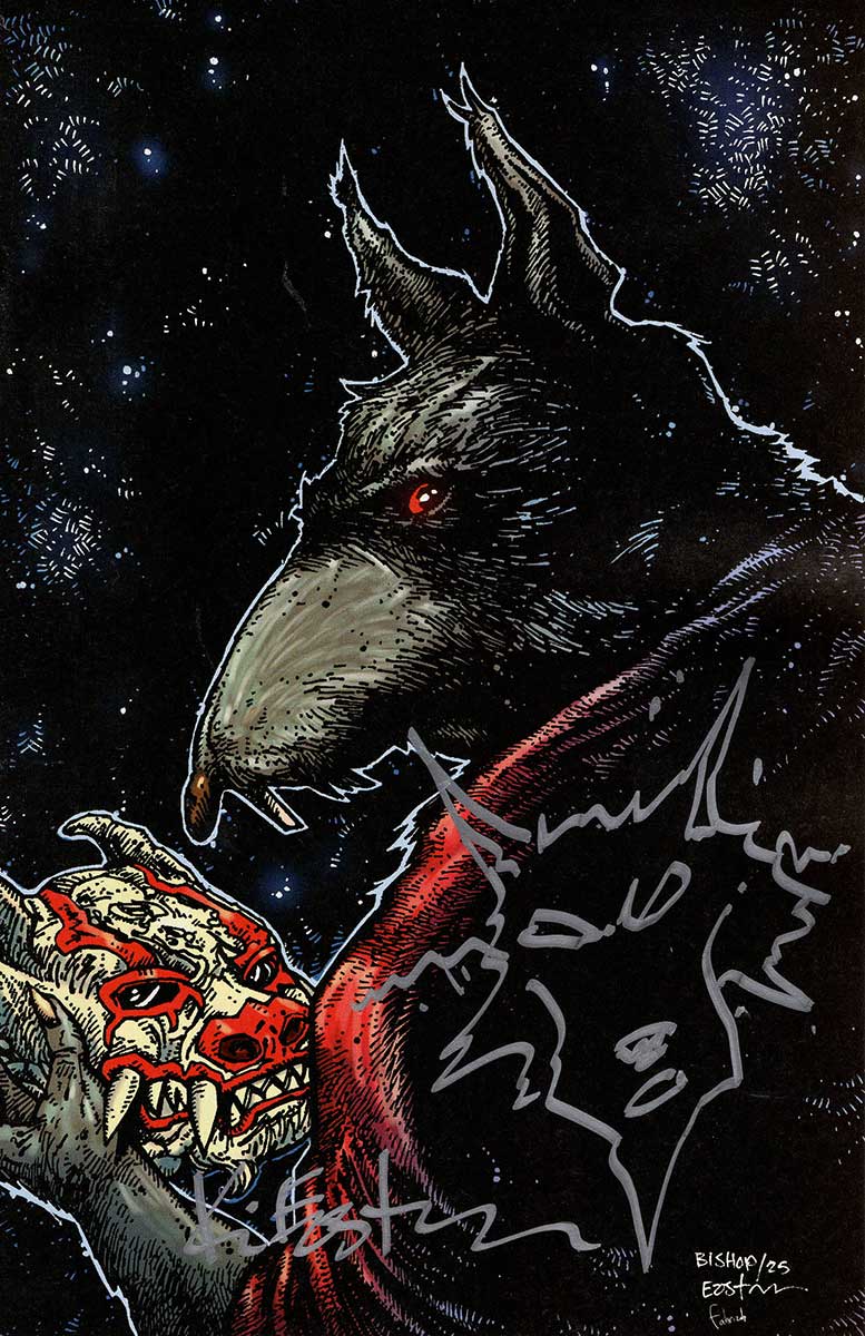 TMNT Vol. VI #015 Virgin Variant RI Signed with Splinter Headsketch Remarque