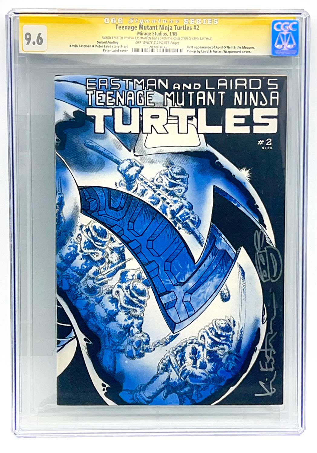 TMNT Book 2 Second Printing CGC Signature Series 9.6 Signed with Remarque