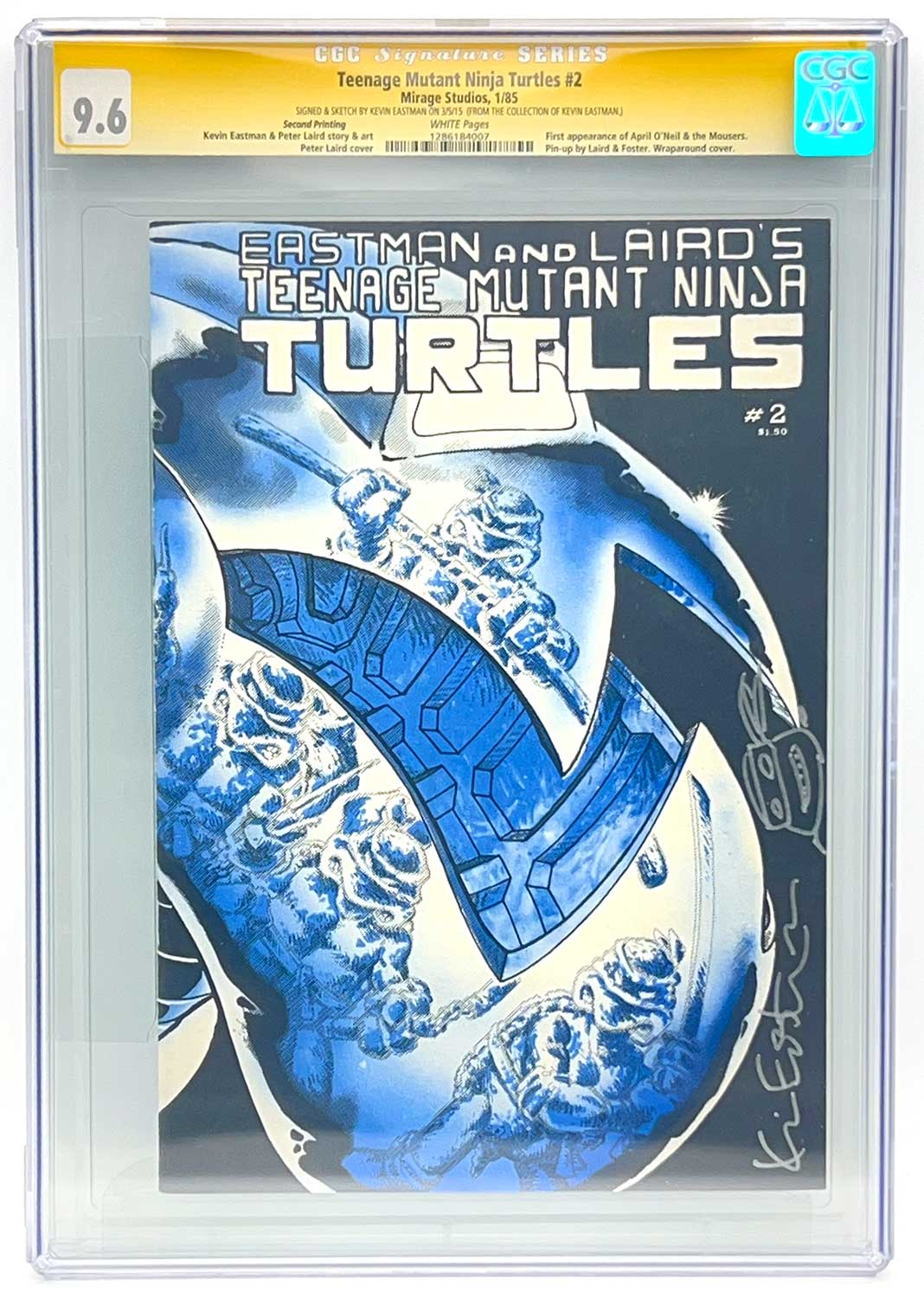 TMNT Book 2 Second Printing CGC Signature Series 9.6 Signed with Remarque