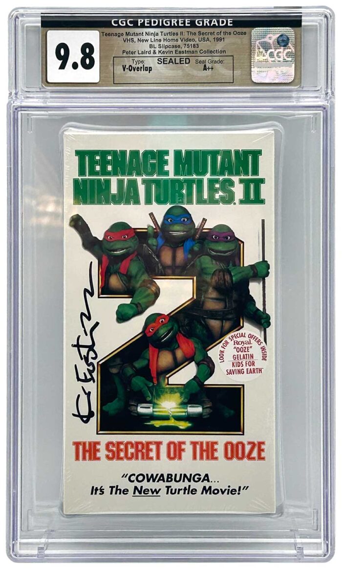 TMNT Movie 2: The Secret of the Ooze 1991 VHS CGC Pedigree Collection Grade 9.8 Signed