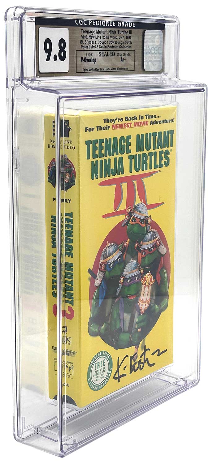 TMNT Movie III VHS CGC Pedigree Collection Grade 9.8 SIGNED - Image 3