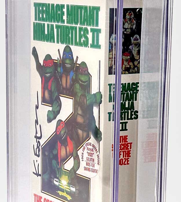 TMNT Movie 2: The Secret of the Ooze  1991 VHS CGC Pedigree Grade 9.8 Signed (Copy)