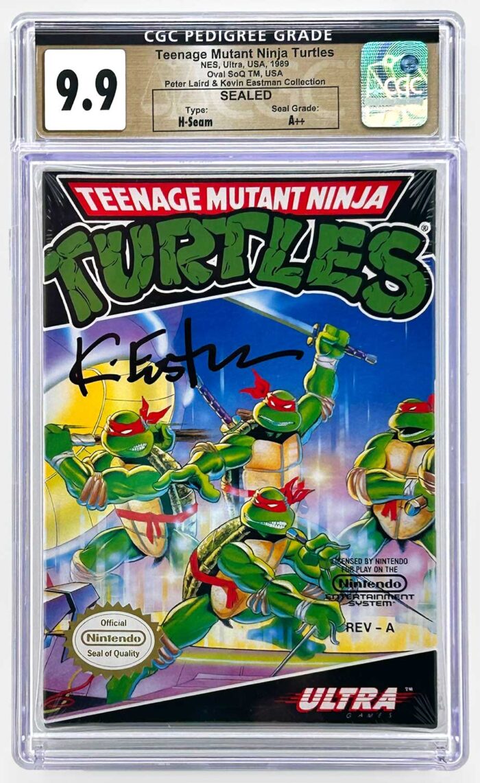 1989 Teenage Mutant Ninja Turtles Nintendo Ultra Game CGC Pedigree Grade 9.9 Signed