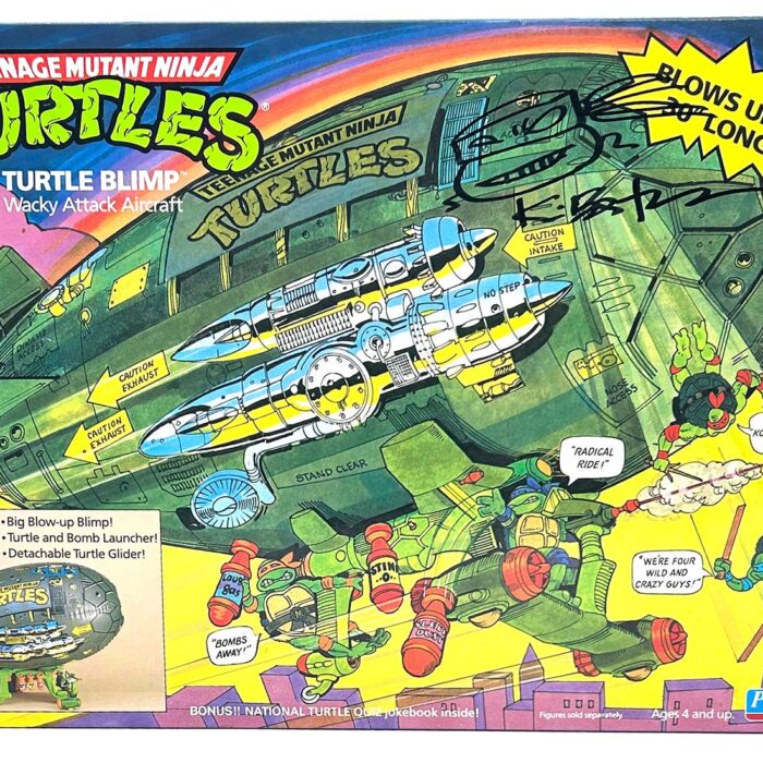 1988 Turtle Blimp (Factory Sealed) with Eastman and Laird Hologram COA AND Signed with Remarque by Kevin Eastman
