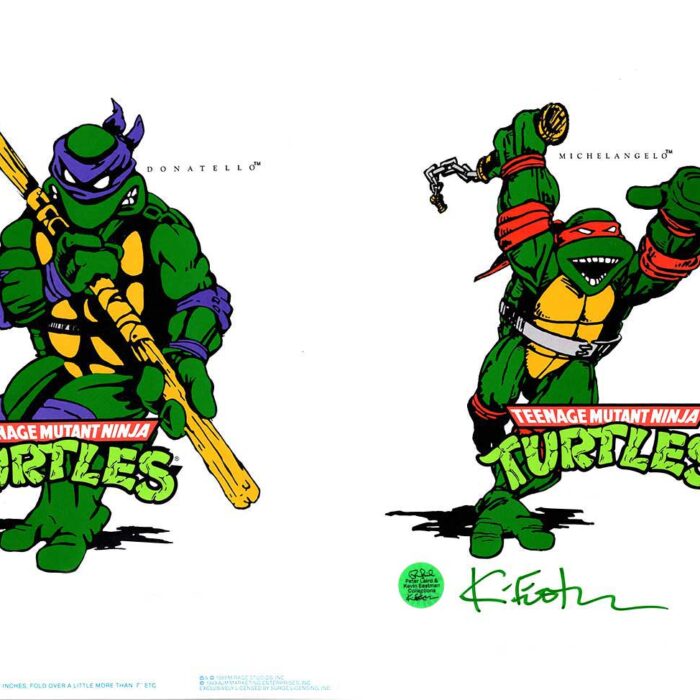 1989 Vintage Fan Club Book Cover Poster Signed by Kevin – Donatello and Michaelangelo