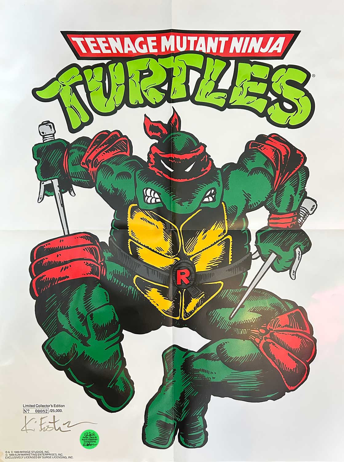 1989 Mirage Studios Raphael Numbered Collected Limited Edition Print Signed by Eastman