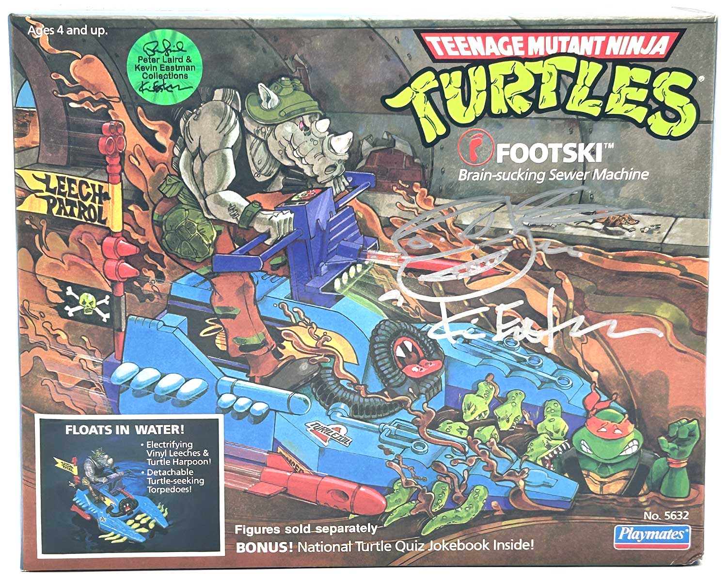 1989 Footski (Factory Sealed) with Eastman and Laird Hologram COA AND Signed with Remarque by Kevin Eastman