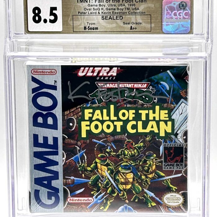 1990 TMNT: Fall of the Foot Clan (Game Boy Ultra) CGC Pedigree Grade 8.5 Signed
