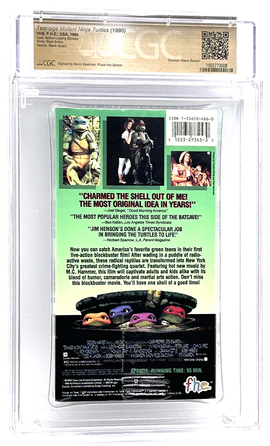 TMNT The Movie VHS 1990 CGC Pedigree Collection Grade 9.8 Signed - Image 2
