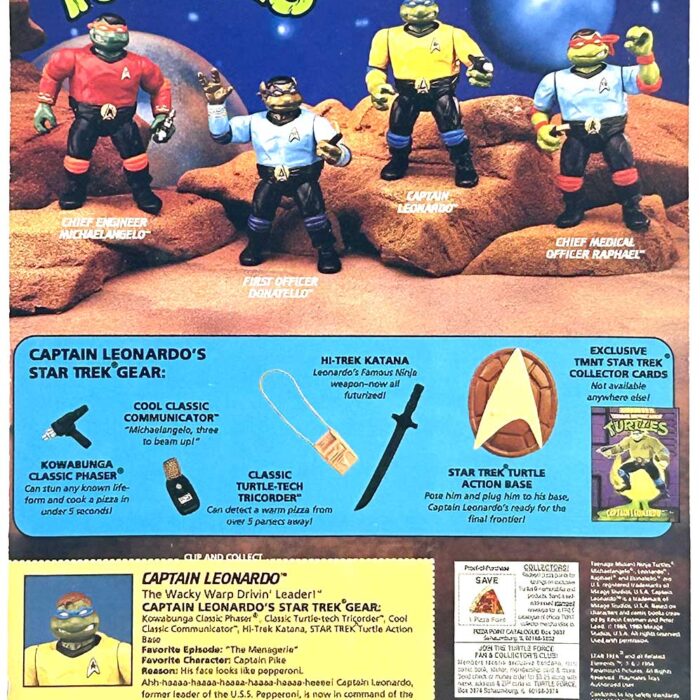 1994 Star Trek Captain Leonardo with Hologram COA Signed with Remarque by Kevin Eastman