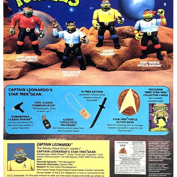 1994 Star Trek Captain Leonardo with Hologram COA Signed with Remarque by Kevin Eastman
