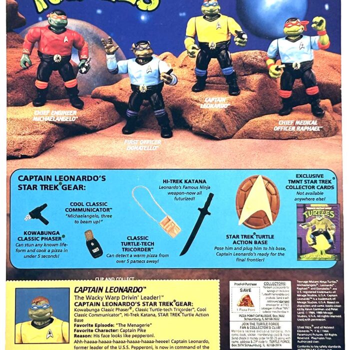 1994 Star Trek Captain Leonardo with Hologram COA Signed with Remarque by Kevin Eastman