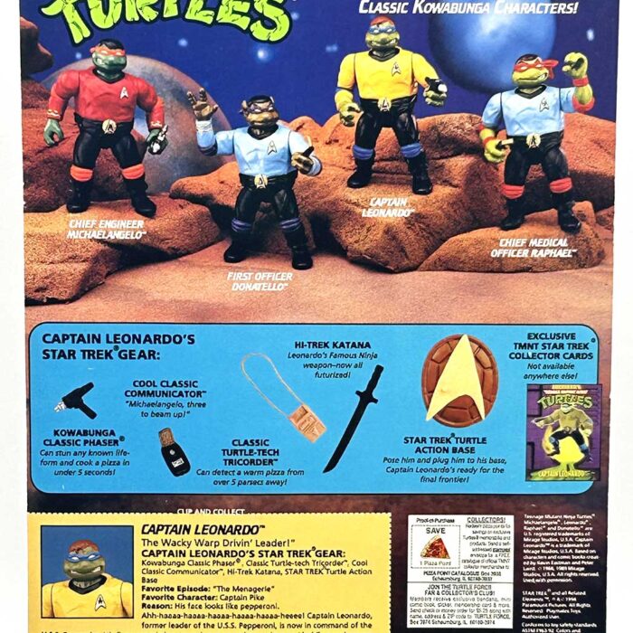 1994 Star Trek Captain Leonardo with Hologram COA Signed with Remarque by Kevin Eastman