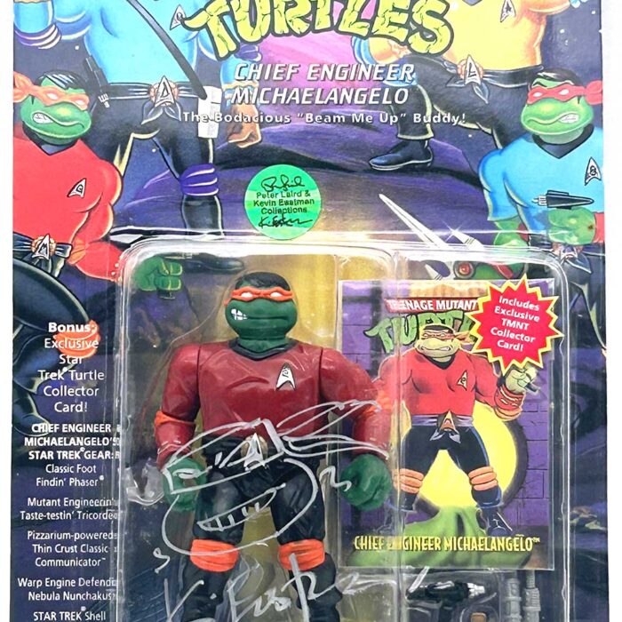1994 Star Trek Chief Engineer Michaelangelo with Hologram COA Signed with Remarque by Kevin Eastman