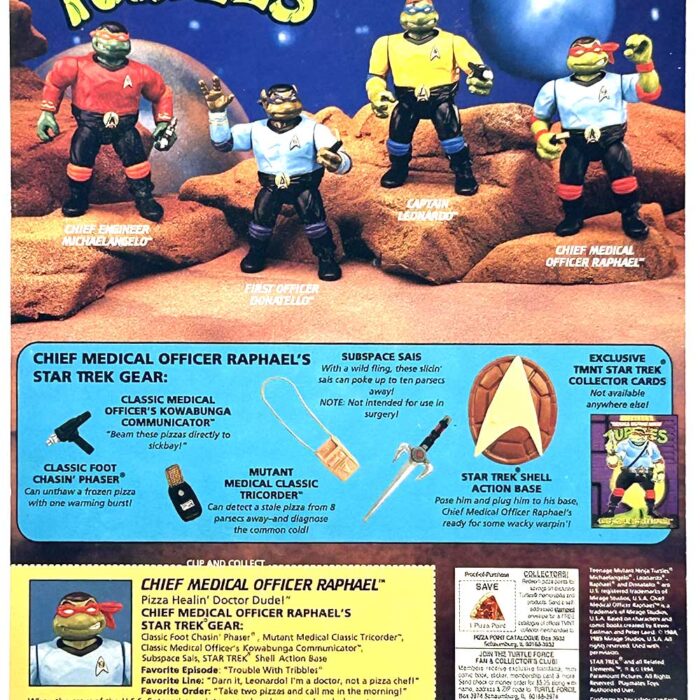 1994 Star Chief Medical Officer Raphael with Hologram COA Signed with Remarque by Kevin Eastman