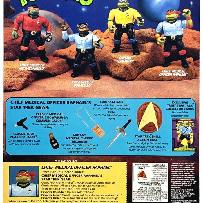 1994 Star Chief Medical Officer Raphael with Hologram COA Signed with Remarque by Kevin Eastman