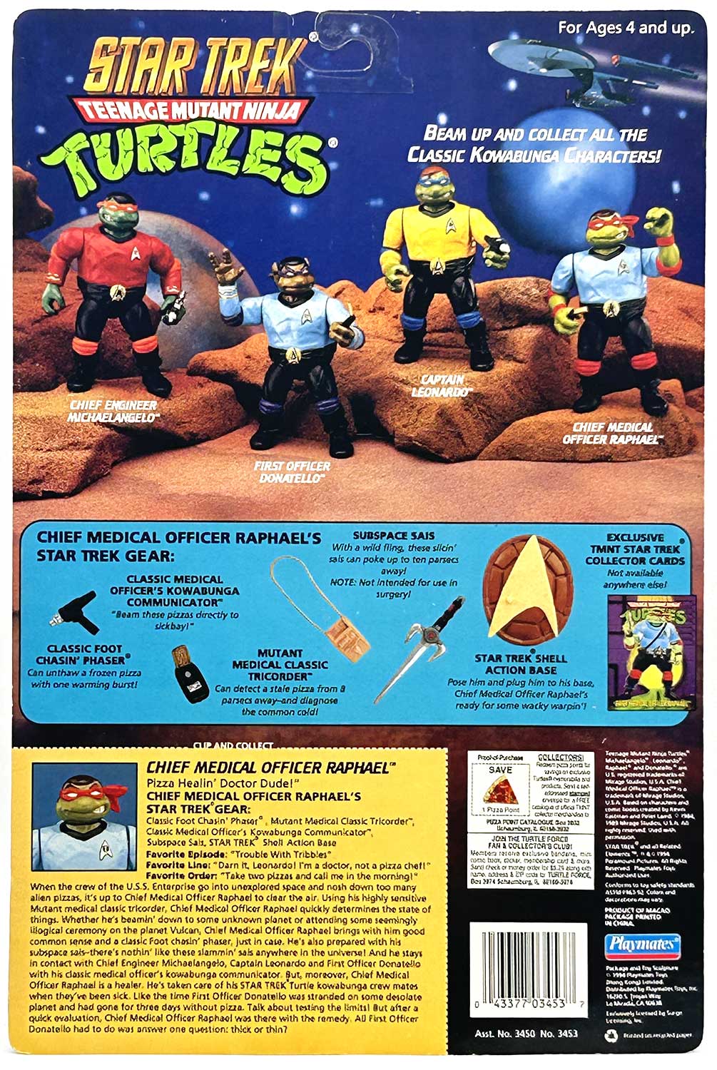 1994 Star Chief Medical Officer Raphael with Hologram COA Signed with Remarque by Kevin Eastman - Image 2