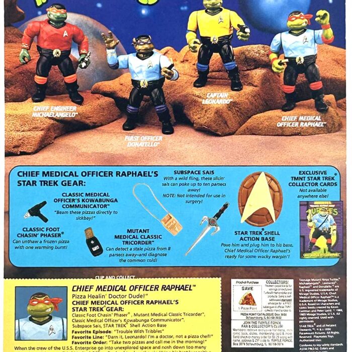 1994 Star Chief Medical Officer Raphael with Hologram COA Signed with Remarque by Kevin Eastman