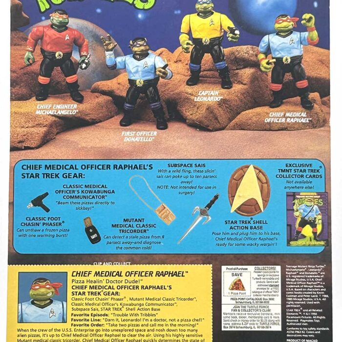 1994 Star Chief Medical Officer Raphael with Hologram COA Signed with Remarque by Kevin Eastman