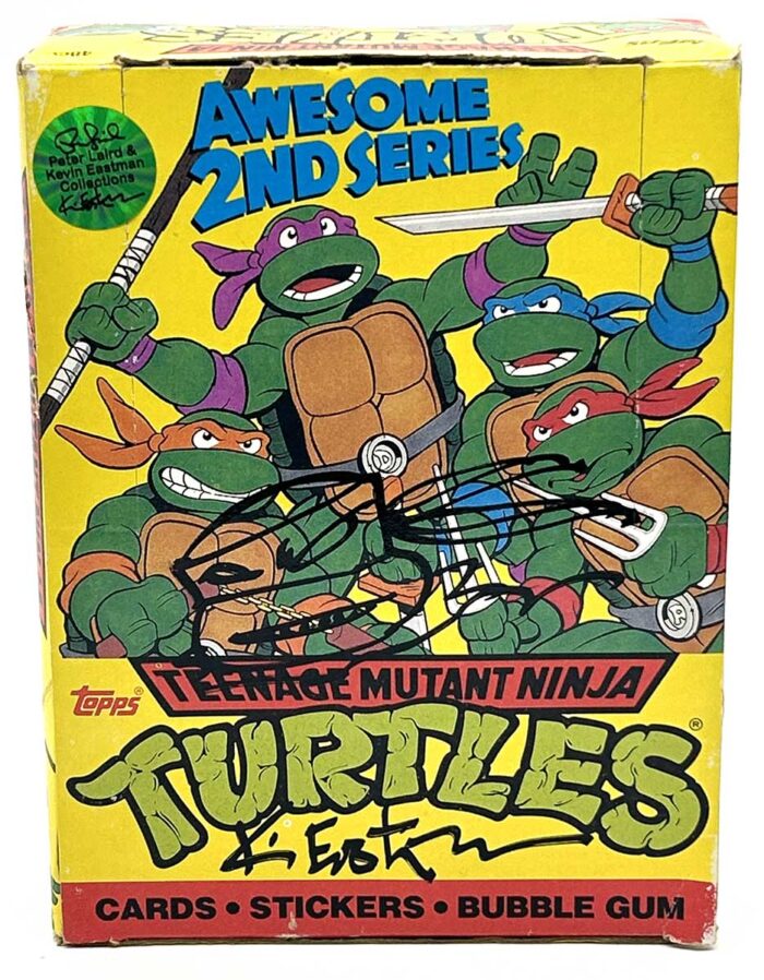 1990 TOPPS Awesome 2nd Series Full Retailer Display with Eastman Signature Remarque and Hologram Label