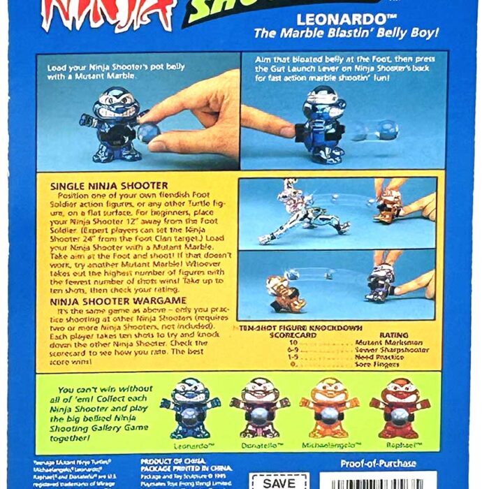 1995 Ninja Shooter Leonardo: The Marble Blastin’ Belly Boy with Eastman Signature and Hologram Label
