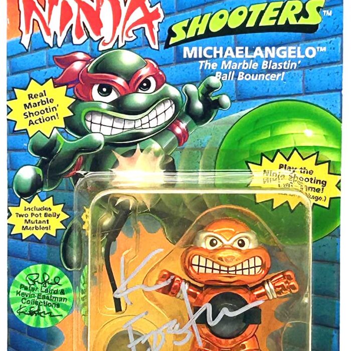 1995 Ninja Shooter Michaelangelo: The Marble Blastin’ Ball Bouncer with Eastman Signature and Hologram Label