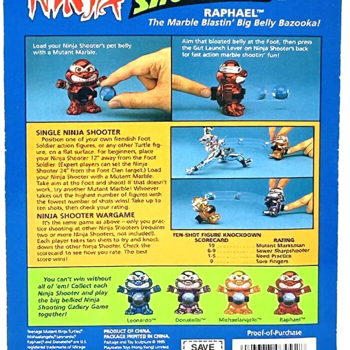 1995 Ninja Shooter Raphael: The Marble Blastin’ Belly Bopper with Eastman Signature and Hologram Label