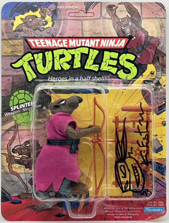 1988 Splinter with Hologram COA Signed with Remarque by Kevin Eastman UNPUNCHED