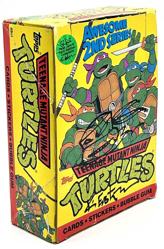 1990 TOPPS Awesome 2nd Series Full Retailer Display with Eastman Signature Remarque and Hologram Label