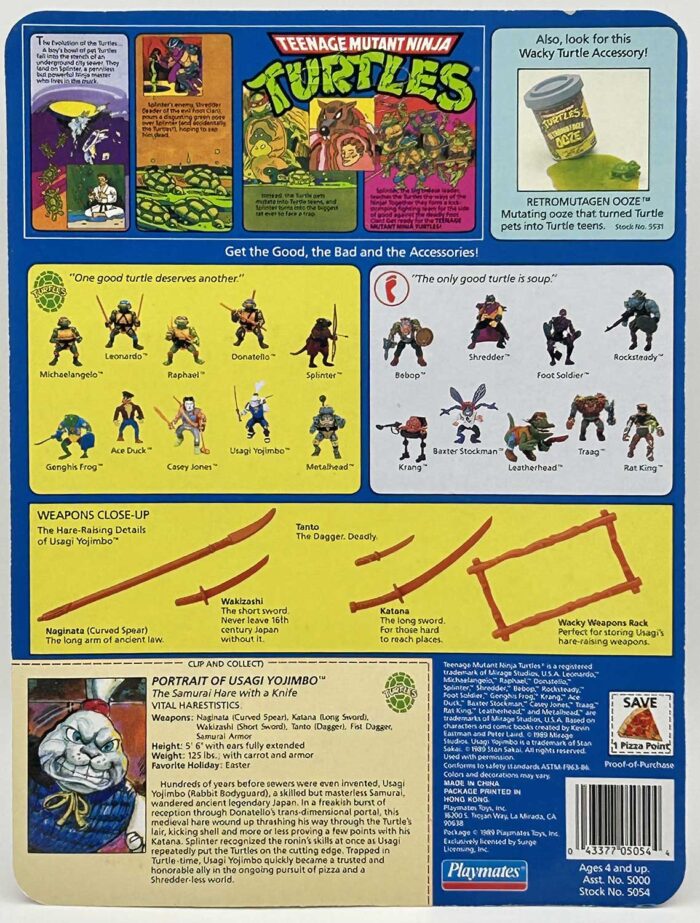 1989 Usagi Yojimbo with Hologram COA Signed with Remarque by Kevin Eastman UNPUNCHED