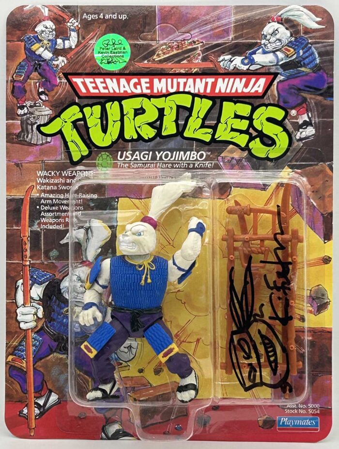 1989 Usagi Yojimbo with Hologram COA Signed with Remarque by Kevin Eastman UNPUNCHED
