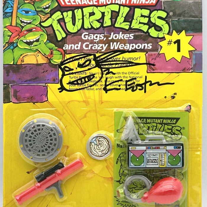1988 Jokes, Gags and Crazy Weapons #1 with Hologram COA Signed with Remarque by Kevin Eastman