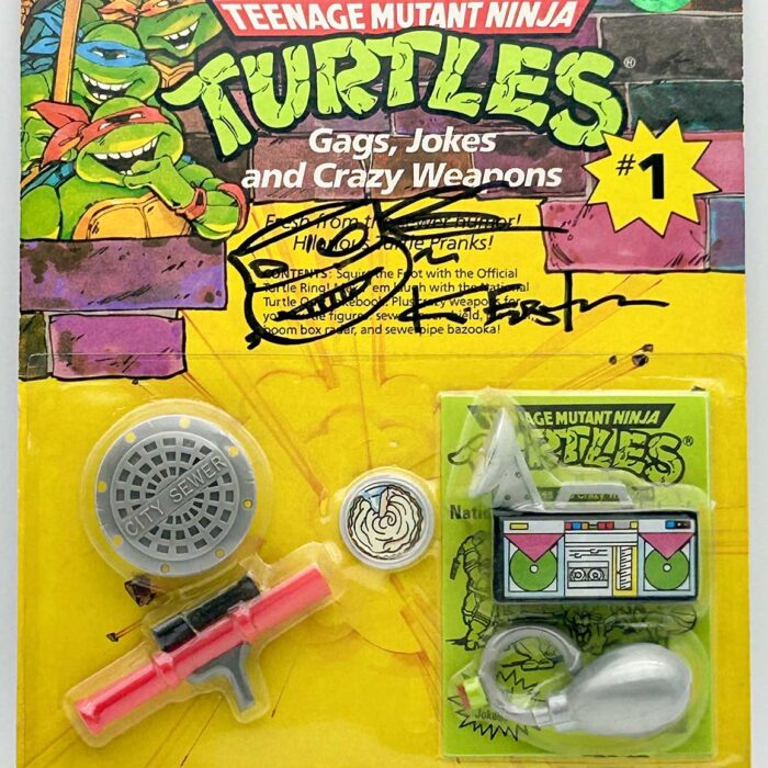 1988 Jokes, Gags and Crazy Weapons #1 with Hologram COA Signed with Remarque by Kevin Eastman